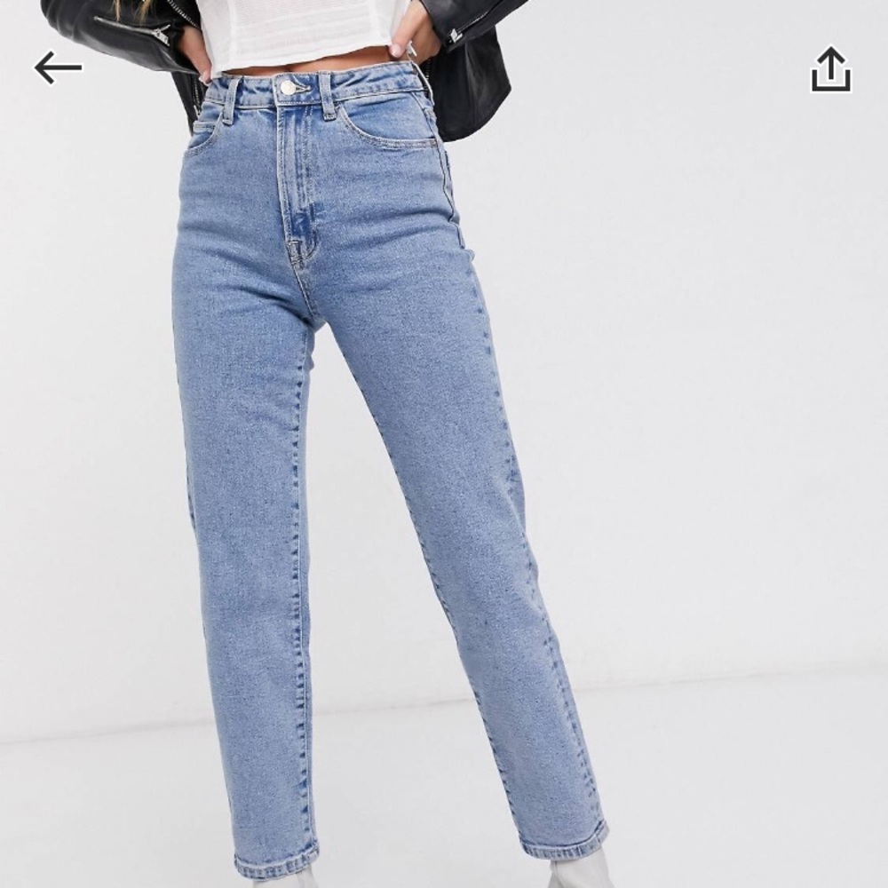 ASOS Stradivarius Slim Mom Jean Stretch (blue)